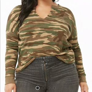 Forever 21+ size 2x Camo Thermal shirt